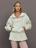 aSMC Peplum Hoodie - Almond Milk-Smc