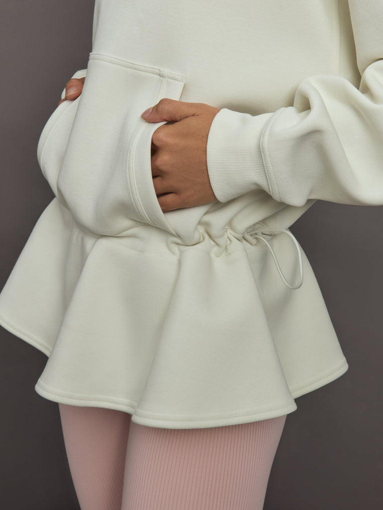aSMC Peplum Hoodie - Almond Milk-Smc
