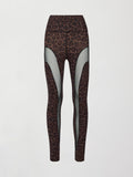 Sheer Spliced Legging in Melt - Leopard Print