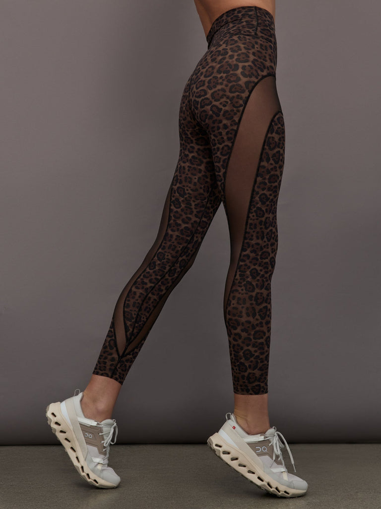 Sheer Spliced Legging in Melt - Leopard Print