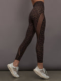 Sheer Spliced Legging in Melt - Leopard Print
