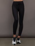 High Rise Pocket Legging in Ribbed Melt - Black