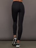 High Rise Pocket Legging in Ribbed Melt - Black