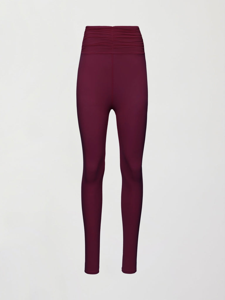 Ruched Mesh Legging in Melt - Fig