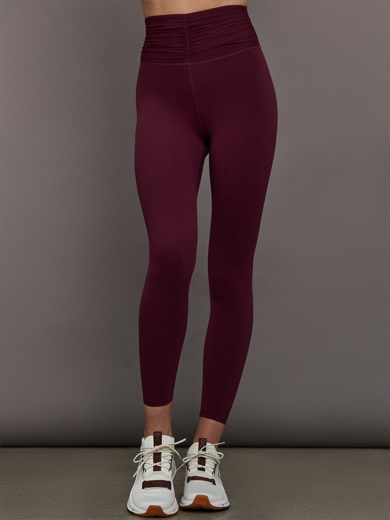 Ruched Mesh Legging in Melt - Fig