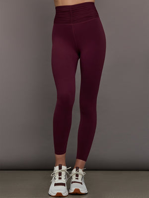 Ruched Mesh Legging in Melt - Fig