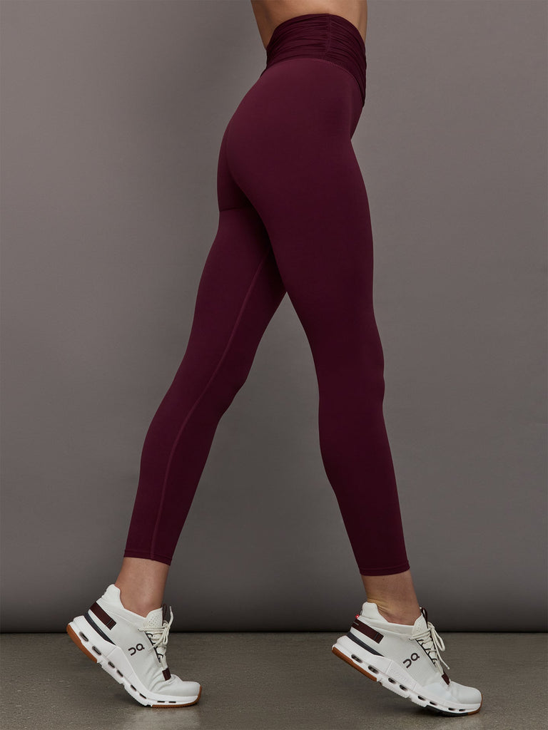 Ruched Mesh Legging in Melt - Fig