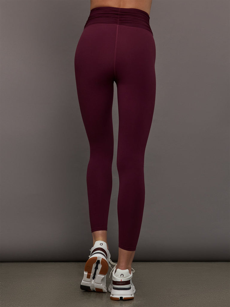 Ruched Mesh Legging in Melt - Fig