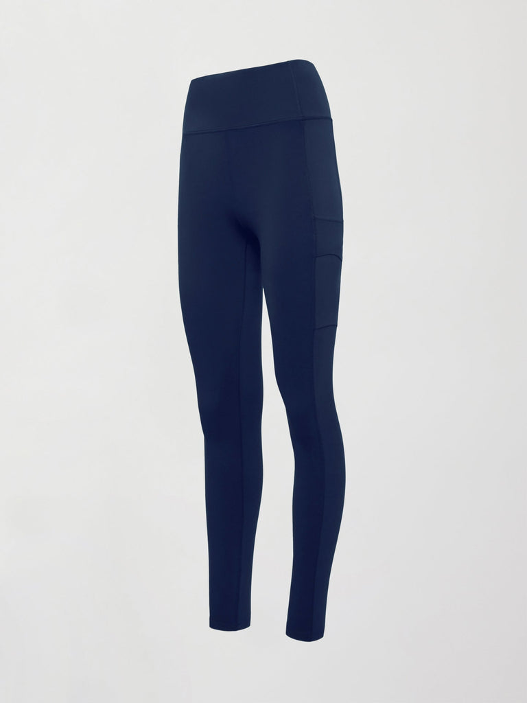 High Rise Pocket Legging in Diamond Compression - Navy