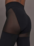 Sheer Thigh High Legging in Melt - Black