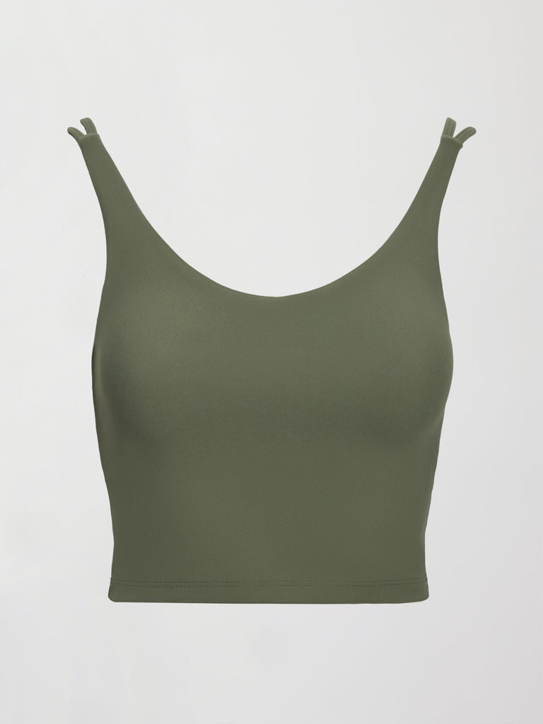 V-Neck Tank in Melt - Moss