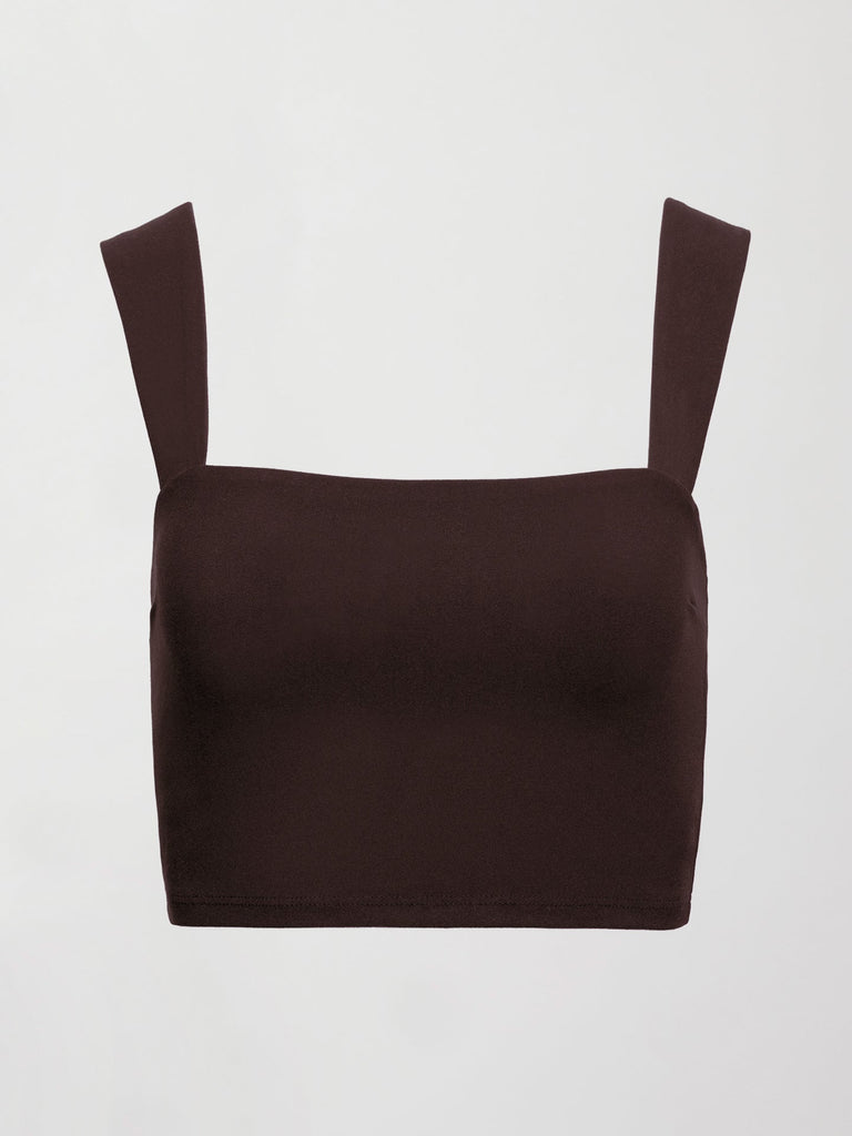 Square Neck Bra in Melt - Chocolate Torte