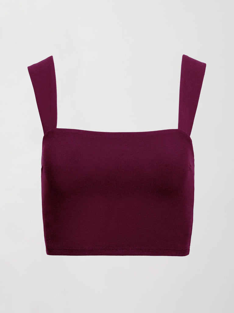 Square Neck Bra in Melt - Fig