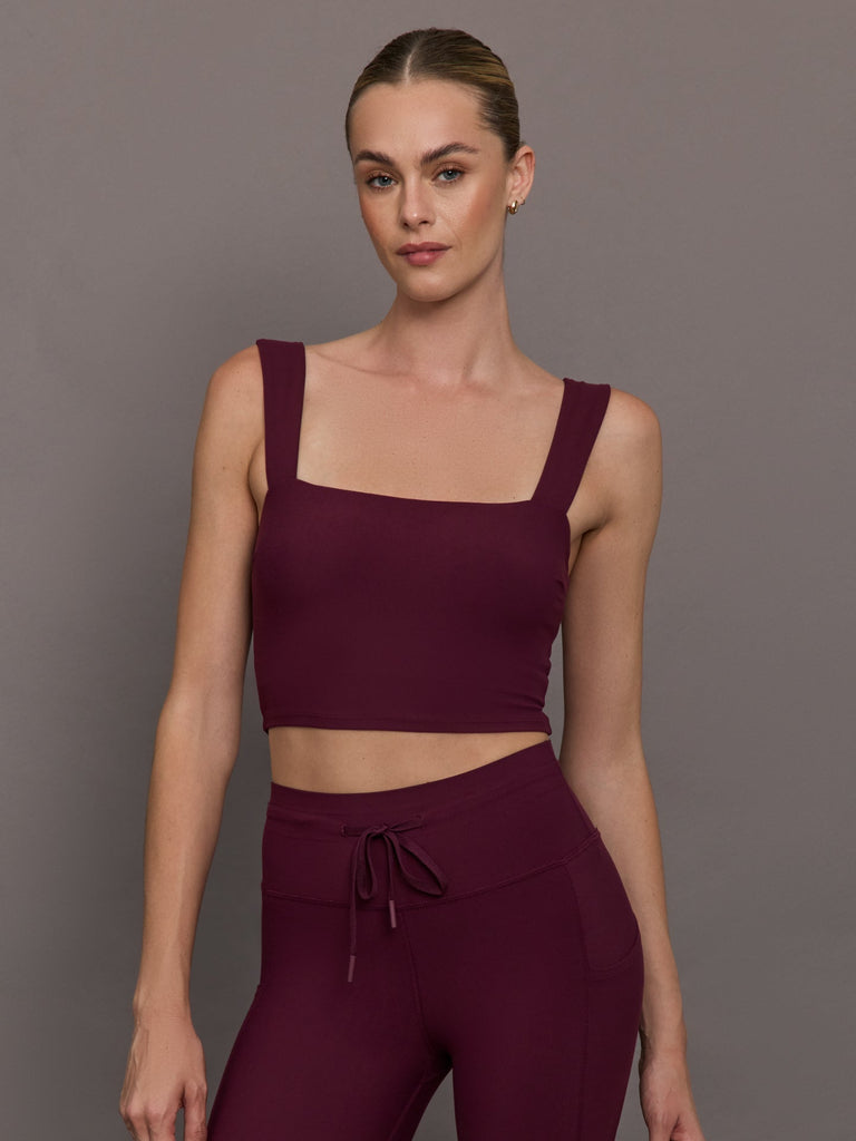 Square Neck Bra in Melt - Fig