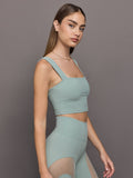 Square Neck Bra Top in Melt - Sage