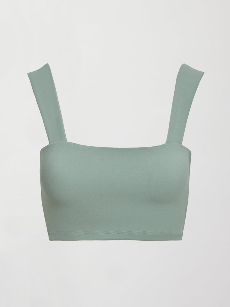 Square Neck Bra Top in Melt - Sage