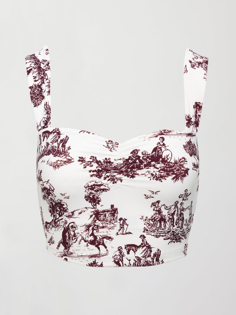 Toile Longline Sports Bra - Fig Toile