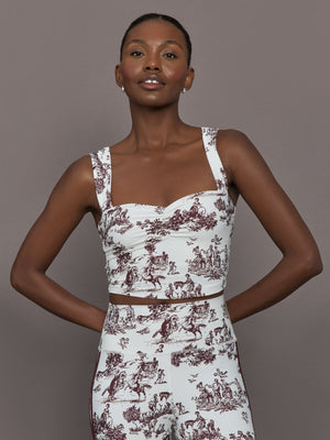 Toile Longline Sports Bra - Fig Toile