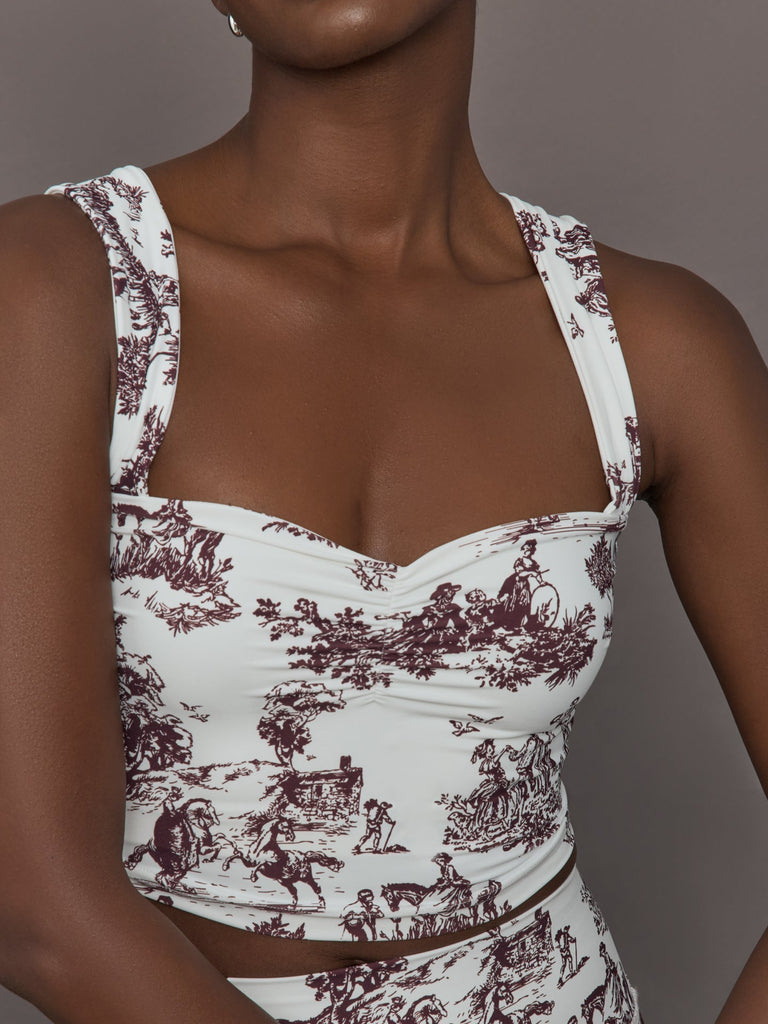 Toile Longline Sports Bra - Fig Toile