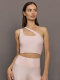 One Shoulder Bra Top in Takara Shine - Lotus