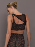 Mesh Overlay Bra in Melt - Leopard Print