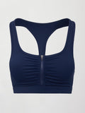 Zipper Bra in Diamond Compression - Navy