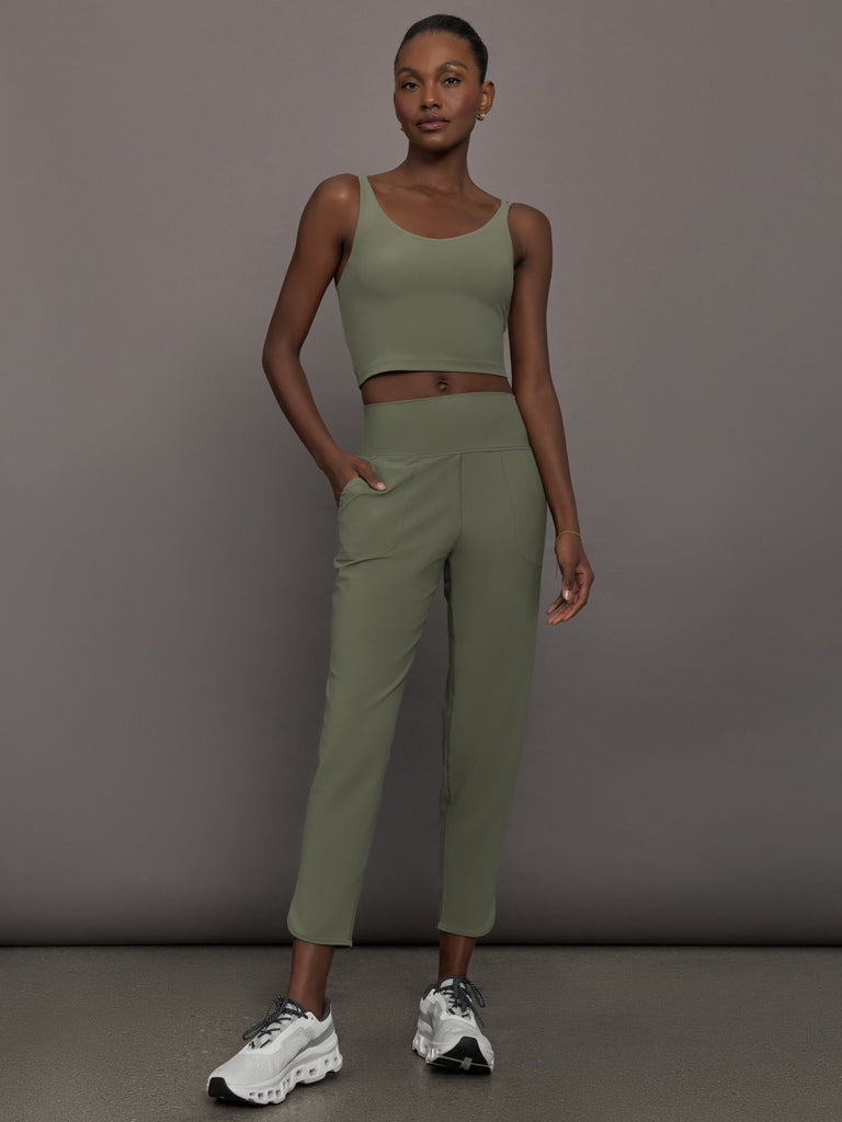 V-Neck Tank in Melt - Moss