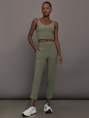 V-Neck Tank in Melt - Moss