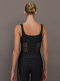 Laser Cut Tank in Diamond Compression - Black