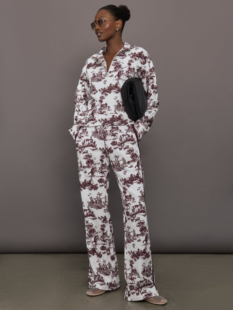 Toile Half Zip - Fig Toile