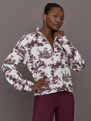 Toile Half Zip - Fig Toile