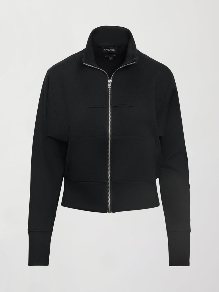Full Zip Jacket in Interlock - Black