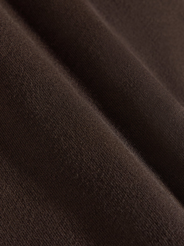 Crew Neck Sweatshirt in French Terry - Chocolate Torte