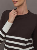 Striped Sweater - Chocolate Torte / Off White