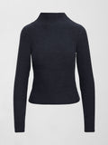 Mock Neck Long Sleeve in Soft Luxe - Heather Black