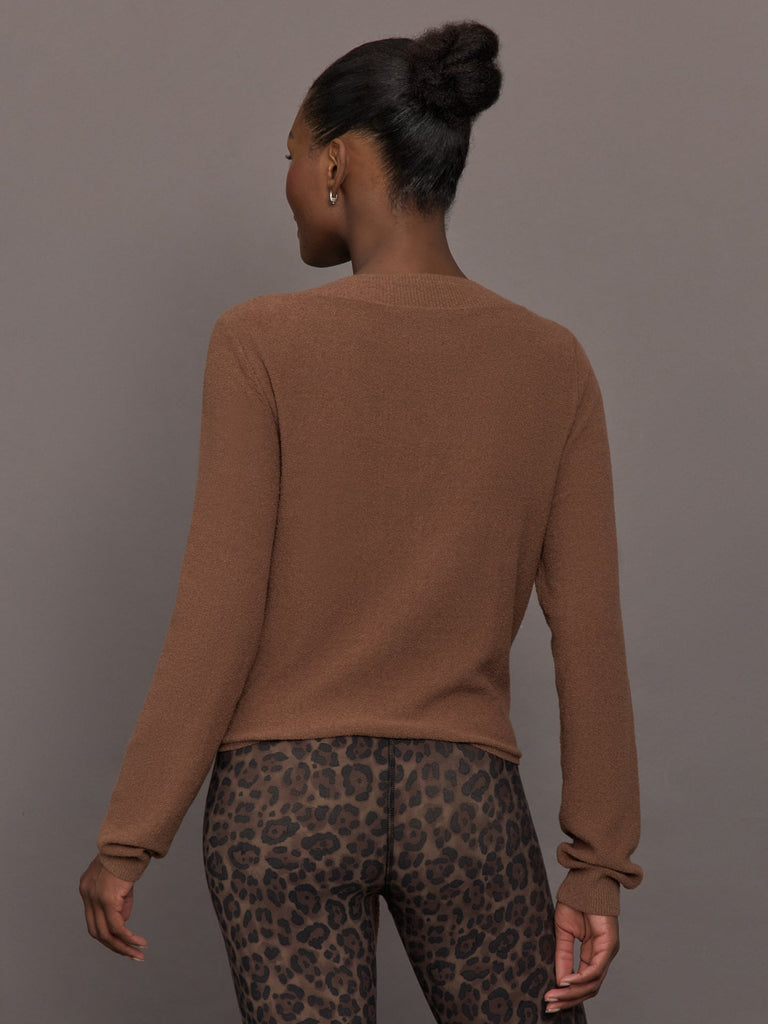 Knot Front Sweater - Cocoa