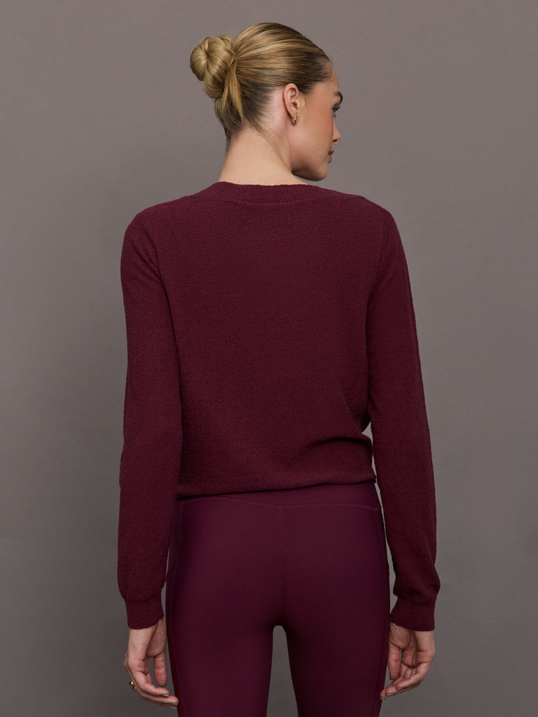 Knot Front Sweater - Fig