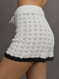 Crochet Short - White/Black