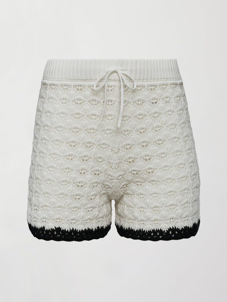Crochet Short - White/Black