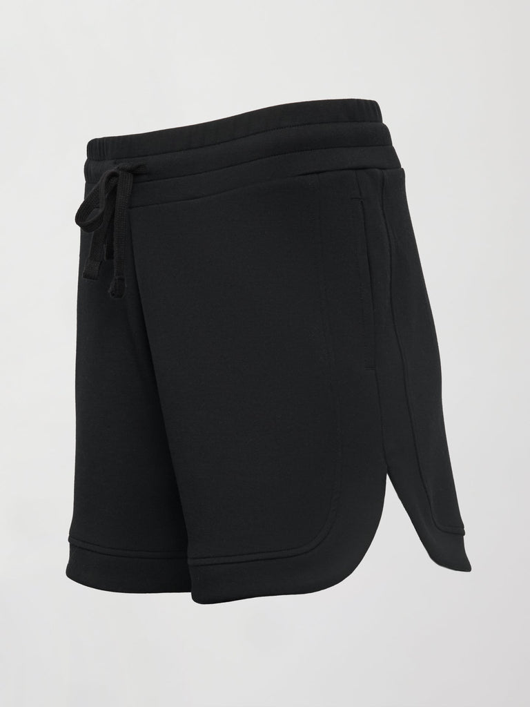 Curved Hem Short in Interlock - Black