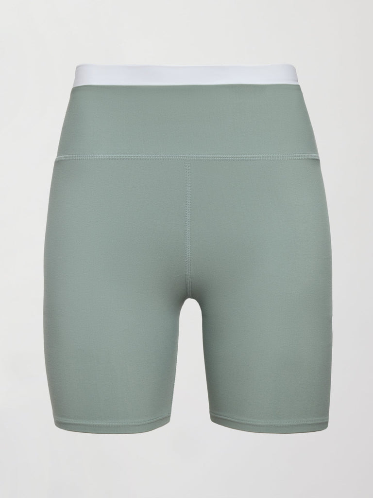 Contrast Melt Biker Short - Sage / White