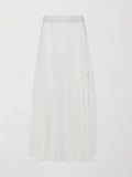 Mesh Pleated Skirt - Ivory
