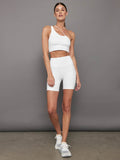 Biker Short in Melt - White