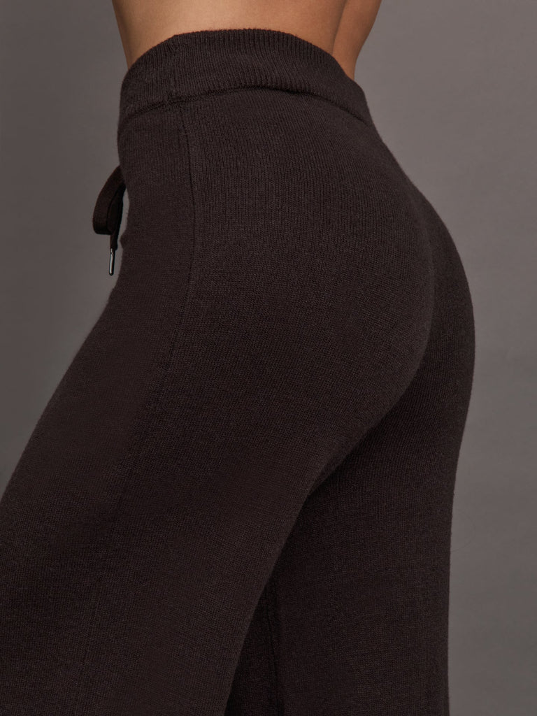 Striped Sweater Pant - Chocolate Torte / Off White