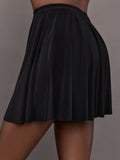 Flared Mini Skirt - Black
