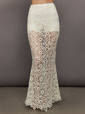 Obie Long Skirt - Cream