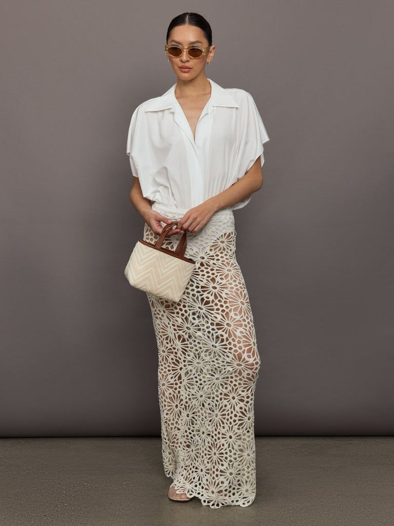 Super OS Sleeveless BF NK Shirt Bodysuit - Snow White