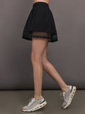 Boyfriend Mini Skirt W/ Mesh - Black