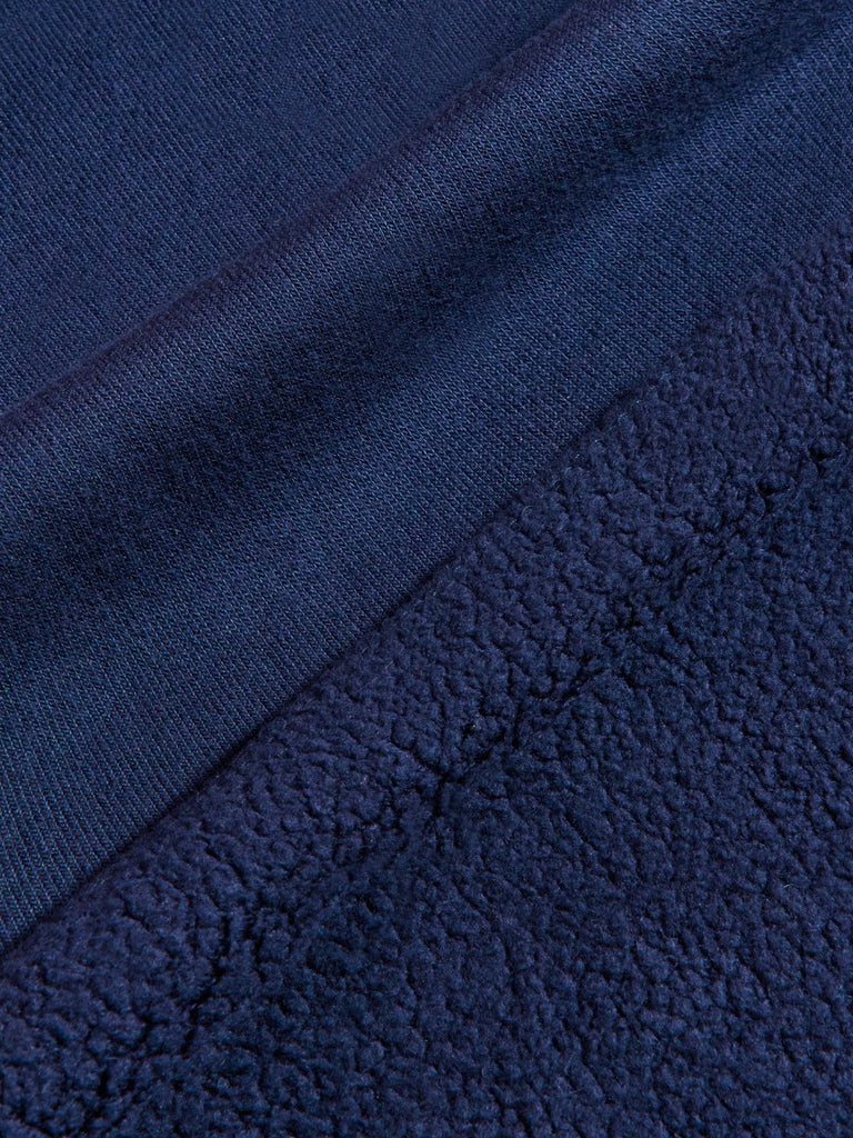 Crew Neck Sweatshirt in French Terry - Navy Blazer