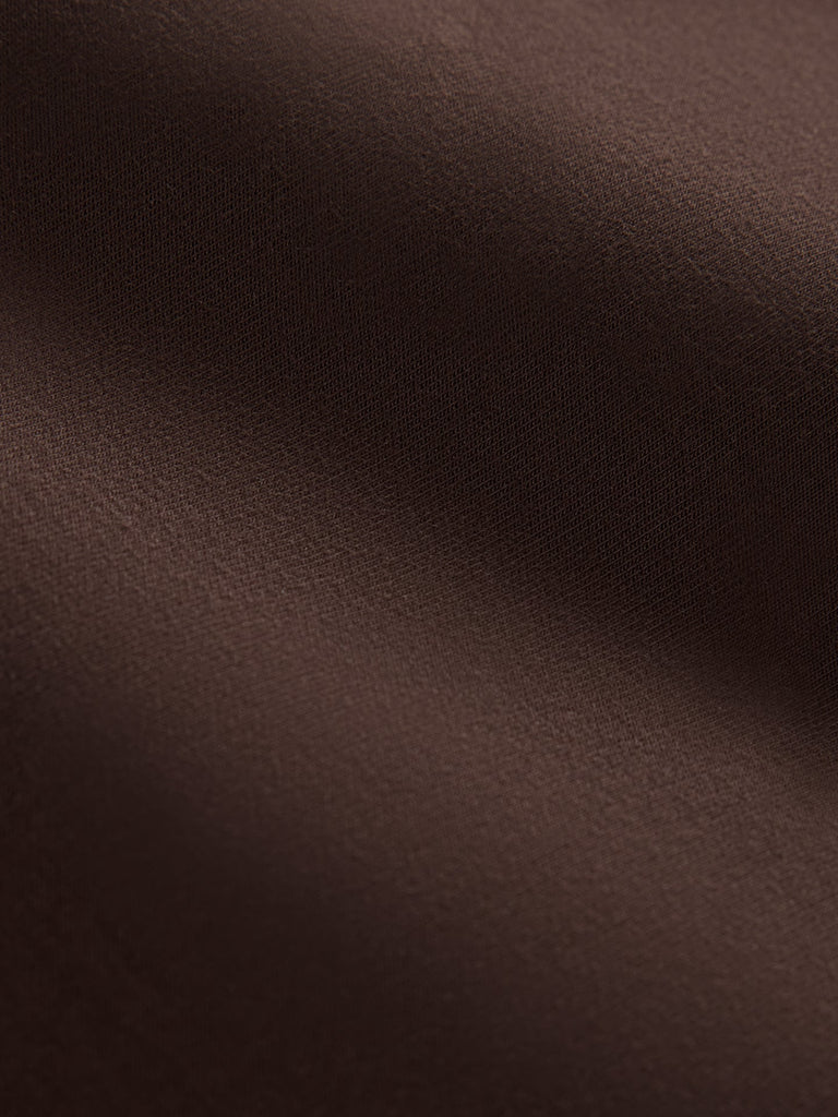 Wide Leg Track Pant in Scuba - Chocolate Torte